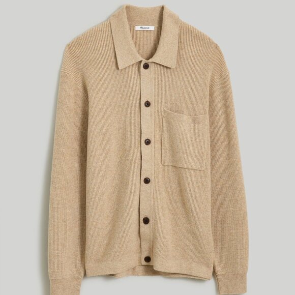 Madewell Button-Up Long-Sleeve Sweater Shirt - L - Picture 1 of 10